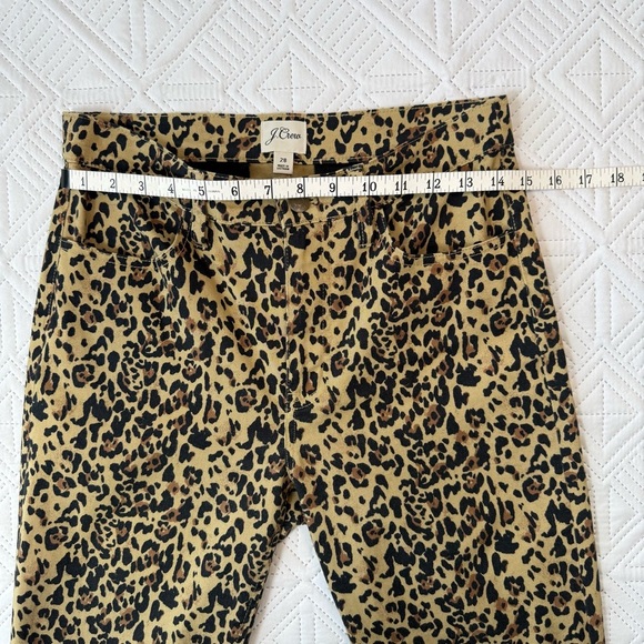 J. Crew Kick Out Crop Leopard Print Pants Size 28 - Picture 4 of 11